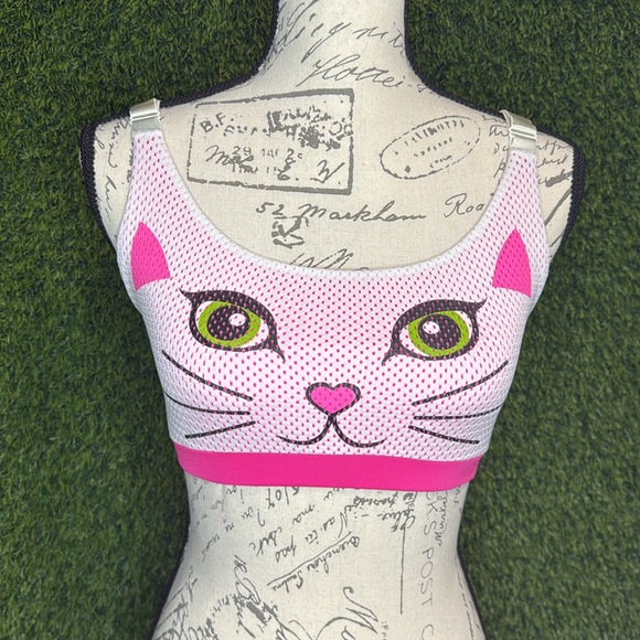 EUC Rare Discontinued Bombshell Sportswear Kitty Sports Bra Size M - Picture 5 of 14